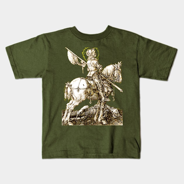 St. George on a Horse Kids T-Shirt by quingemscreations